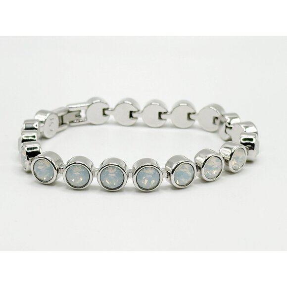 Touchstone Crystal By Swarovski Ice Bracelet Glazed White Opal Crystal - Picture 1 of 12